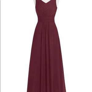 Grape size 12 Azazie Pierrette Floor Length